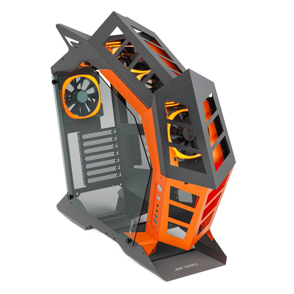 Ant Esports Gaming Cabinet Cypher G3 Black-Orange view 2